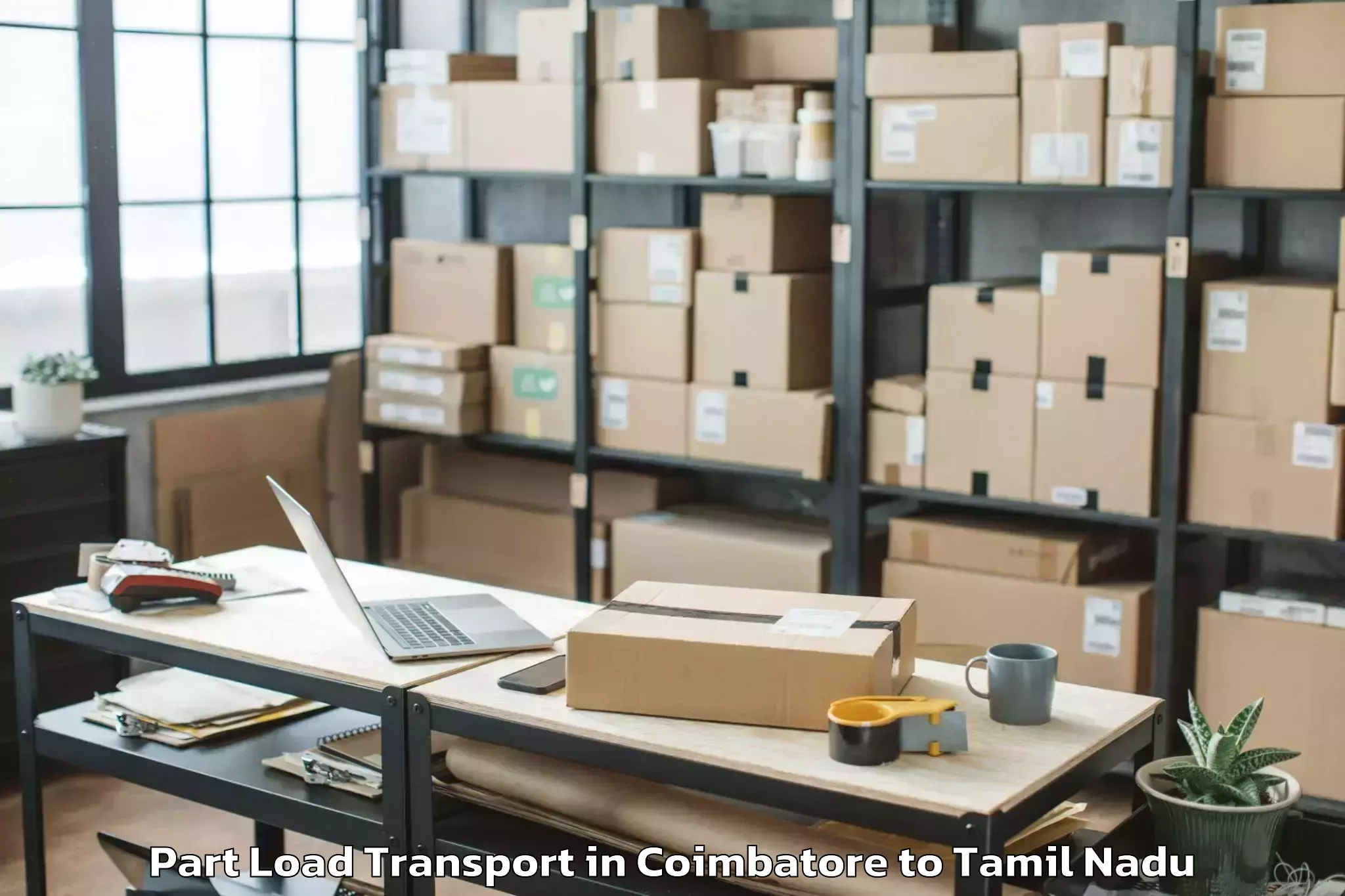 Discover Coimbatore to Kadavur Part Load Transport